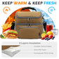 Double Layer Cooler Insulated Lunch Bag Adult Lunch Box Large Tote Bag for Men (Brown)