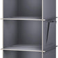 YOUDENOVA Hanging Closet Organizer, 3-Shelf Closet Hanging Storage Shelves, Grey