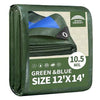 12x14 Feet Tarps Heavy Duty Waterproof 10.5 Mil Outdoor Poly Tarp