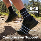 3 Pairs Running Compression Socks for Men & Women Crew Socks with Cushion (3 Count)