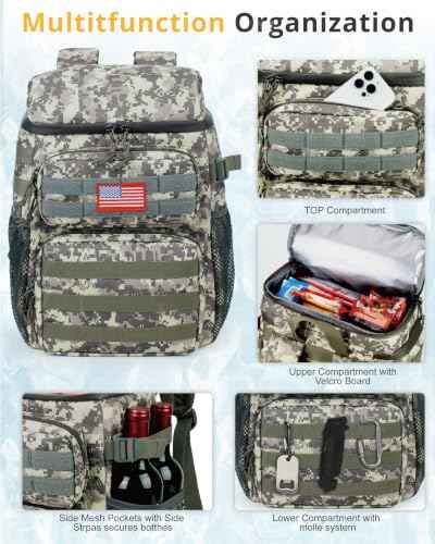 Tactical Backpack Cooler for Men (38 Count)