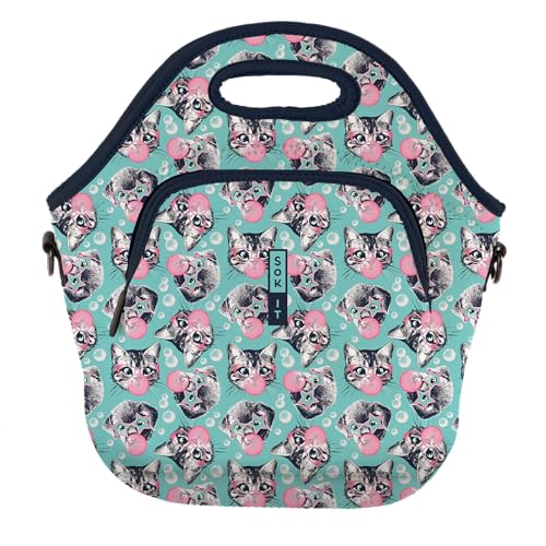 LunchTote Zippered Bag Insulated Neoprene Caddy (Bubble Trouble / X-Large 6.5 Quart Lunch Tote)