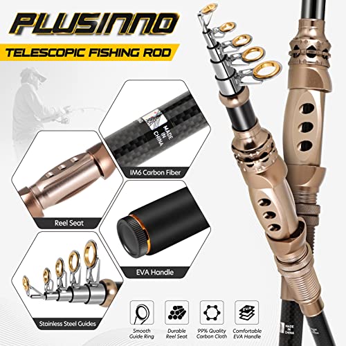 Fishing Rod and Reel Combos Carbon Fiber Telescopic Fishing Rod with Reel Combo Sea Saltwater Freshwater Kit Fishing Rod Kit