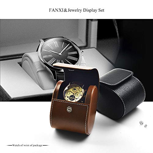 Luxury Leather Watch Storage Box Travel Single Watch Case Watch Gift Box for Christmas Anniversary Birthday