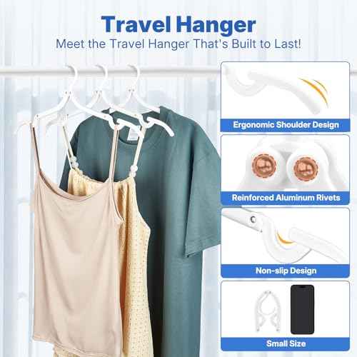 White Travel Hangers 10 Pack (10 Count)
