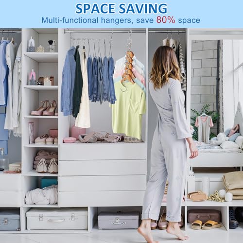 12 Pack Space Saving Hangers for Clothes (12 Count)