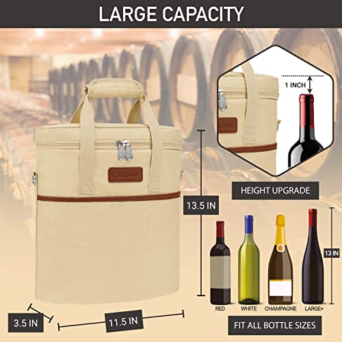 3 Bottle Insulated Leakproof Wine Cooler Bag