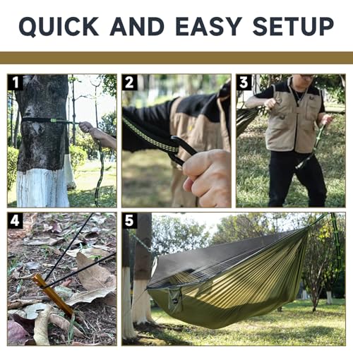 Camping Hammock with Mosquito Net and Ridge Rope