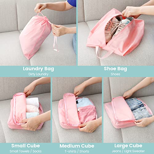 Compression Packing Cubes for Travel (6 Count)