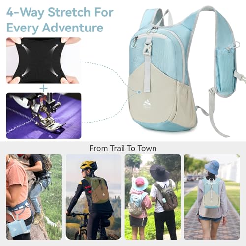 15L Small Hiking Backpack for Women Men Lightweight Packable Backpack Foldable Casual Daypack for Camping Travel Outdoor