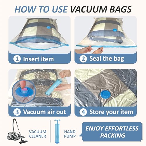 Vacuum Storage Bags with Hand Pump