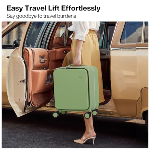 17x14x9 Carry On Luggage Underseat PC Hard Shell Suitcase Top Opening Aluminum Frame Travel Suitcases with Wheels