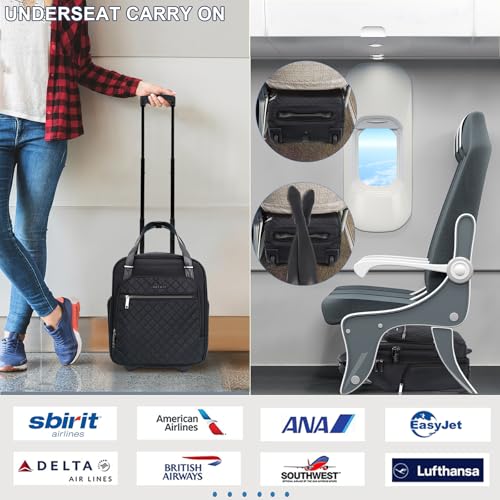 Underseat Carry On Wheeled 16" Bag with Wheels