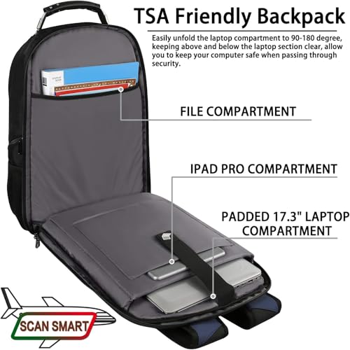 17.3 Laptop Backpack for Men Women