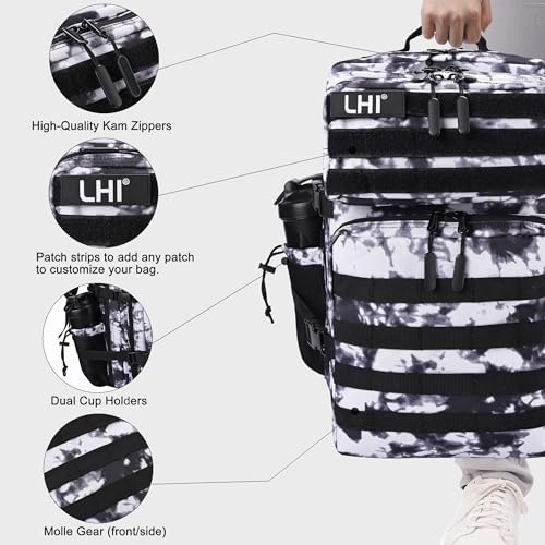 Military Tactical Backpack for Men and Women 45L Army 3 Days Assault Pack Bag Large Rucksack with Shoe Compartment