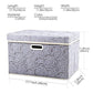 Larger Collapsible Storage Cubes with Lids Fabric Decorative Storage Bins Boxes Organizer Containers Baskets with Cover Handles for Bedroom Closet Living Room 17.7x11.8x11.8 Inch 3 Pack (3 Count)
