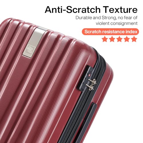 24 Inch Luggage Suitcases With Spinner Wheels Lightweight PC Hard Shell Rolling Suitcase With Travel Lock