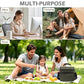 Double Layer Cooler Insulated Lunch Bag Adult Lunch Box Large Tote Bag for Men (Army Green)