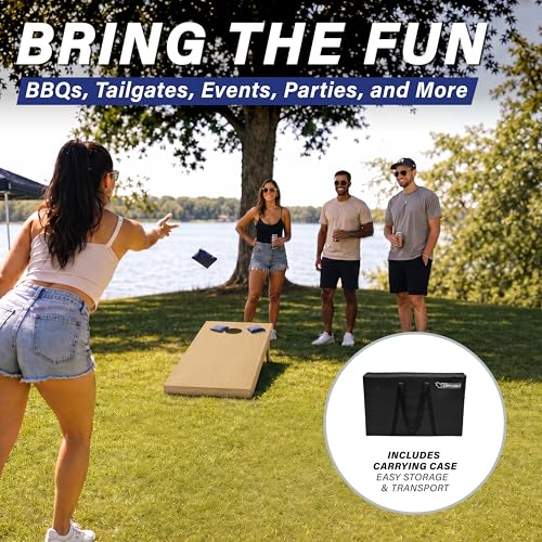 Solid Wood Premium Cornhole Set