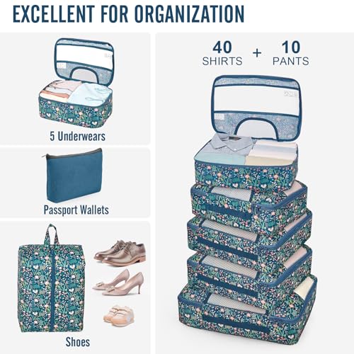 10 Set Packing Cubes for Travel Essentials (99 Count)