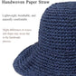 Womens Crochet Straw Sun Hat Foldable Floppy Wide Brim Beach Hat for Summer