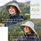 Sun Hat for Women Small Head Wide Brim UPF 50 UV Protection with Ponytail Hole Packable Bucket Hat for Travel Beach Outdoor Summer Waterproof Fishing Gardening Lightweight Cream Beige S