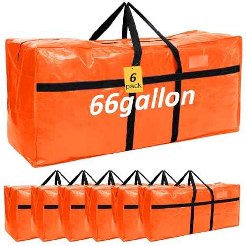 6 Pcs 66 Gallon Extra Large Moving Bags Heavy Duty Storage Bag (6 Count)