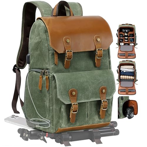 Green Camera Backpack