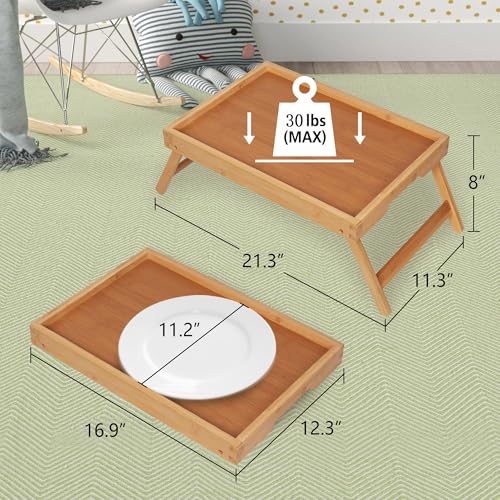 FSC 100% Bamboo Bed Tray with Folding Legs