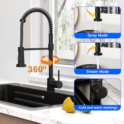 26.8x17.7x9 Inch 16 Gauge Black T304 Kitchen Sink Workstation