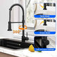 29.5 x 17.7 x 9 Inch 16 Gauge Black T304 Kitchen Sink Workstation