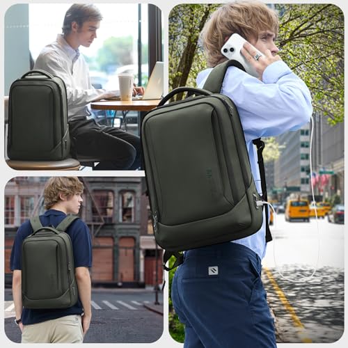 Laptop Backpack for Men for 15.6 Inch Computer Bag with USB A&C Charger