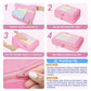 4 Set/6 Set/8 Set Compression Packing Cubes Travel Accessories Expandable Packing Organizers (Square Mesh, 06-Pink)