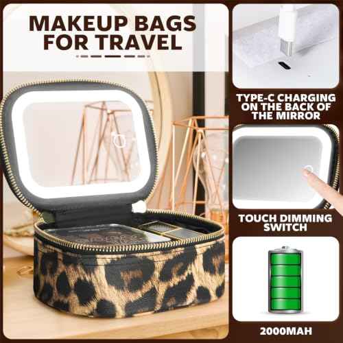 Mini Makeup Bag with Led Mirror