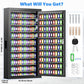 250 Keys Key Lock Box Wall Mount with Additional 24 Side Hooks and Key Tags