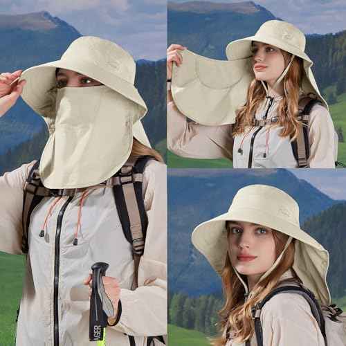 Sun Hat for Men Women with Neck Flap