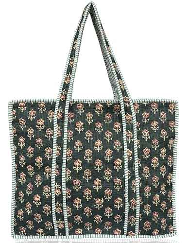 100% Cotton Quilted Tote Bag For Women