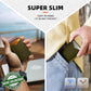 Men Slim Leather Wallet Metal Case Money Clip
