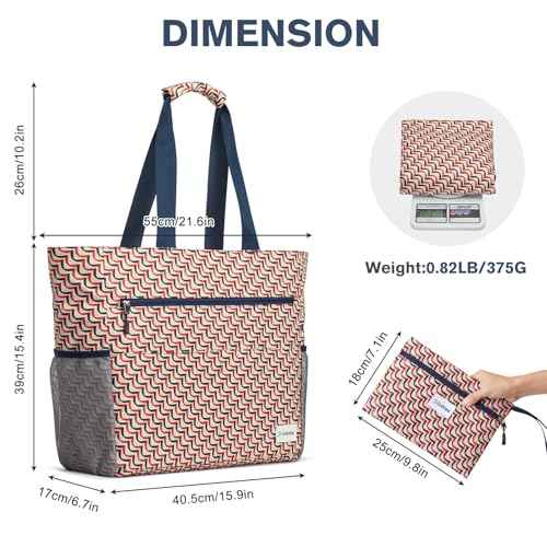 Beach Bag Waterproof Sandproof Large Capacity Foldable for Women