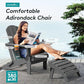 Outdoor Adirondack Chair Set of 6 with 2 Cup Holders (6 Count)