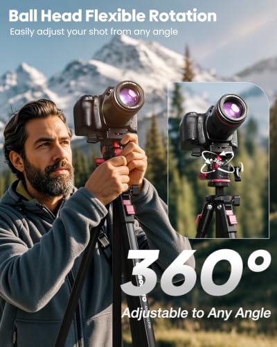 68" Travel Tripod for Camera Phone Camcorder
