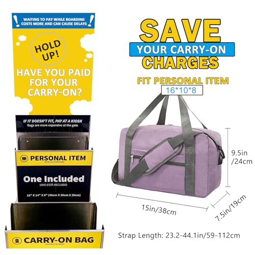 15 Inch Small Carry On Bags for Airplanes Spirit Airlines Personal Item Bag Underseat Foldable Travel Duffle Gym Bags for Women Men