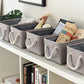 Foldable Small Storage Baskets with Strong Cotton Rope Handles [6 (6 Count)