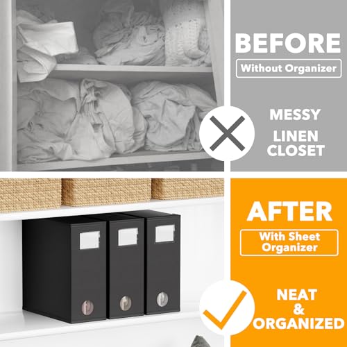 3 Pack Bed Sheet Organizers and Storage (3 Count)