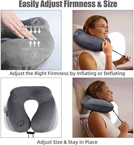 Inflatable Travel Neck Pillow for Airplanes