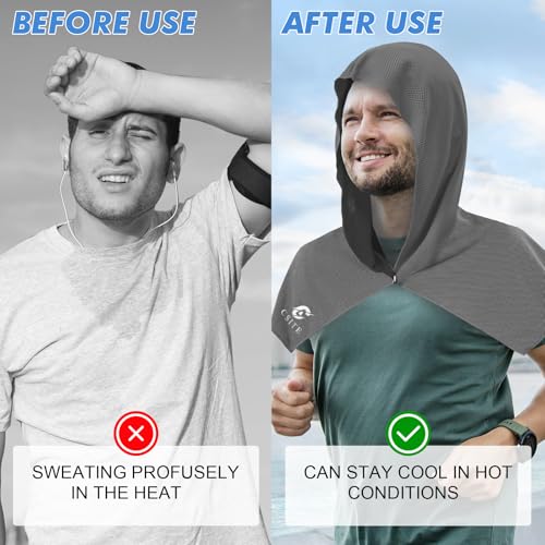 3 Pack Cooling Hoodie Towels for Neck and Face (3 Count)