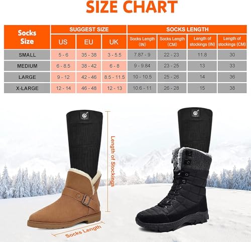 Upgraded Rechargeable Electric Heated Socks