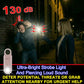 130db Personal Safety Alarm with Ultra Bright Strobe Light. Pink