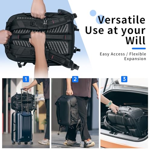 ULANZI BP09 Traker Camera Backpack • 22L • Versatile Camera Travel Bag • Quick Access • Well Organized Professional Photography Storage • Shoulder Backpack • for Sony