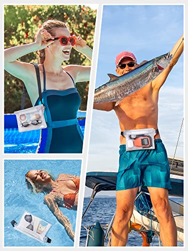 2 Pack Waterproof Fanny Pack Pouch Dry Bag for Phone Passport Purse (2 Count)